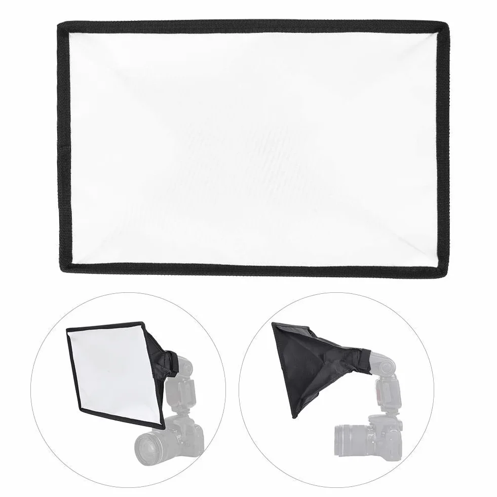 Dyfuzor softbox, 20 x 30 cm, przenośny, lekki, składany, softbox, dyfuzor do błyskowa,