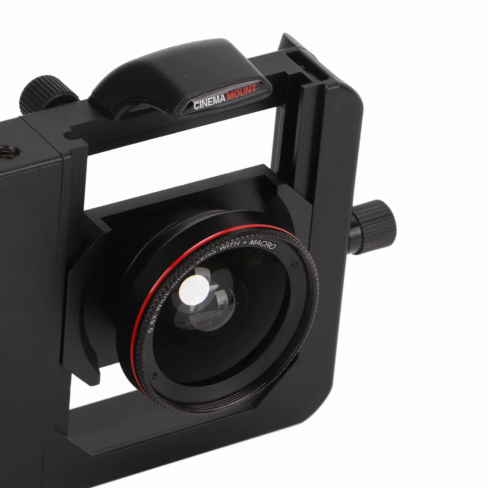 Ręczny Stabilizator Telefonu, Zestaw do Telefonu Wideo Ergonomiczna Konstrukcja Inkrustowany Uchwyt Podkładka Antypoślizgowa z Szerokokątnym Obiektywem Makro 2 w 1 do Fotografowania