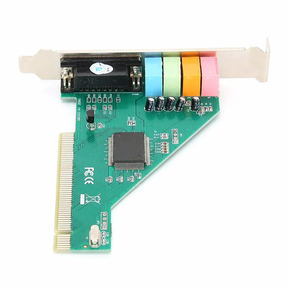 Karta Dźwiękowa PCI, kanał 4.1 z Chipem CMI8738, Przestrzenne Efekty Dźwiękowe 3D, 4-kanałowe Wyjście Surround, Obsługuje Napięcie Sygnału98/2000/XP/NT