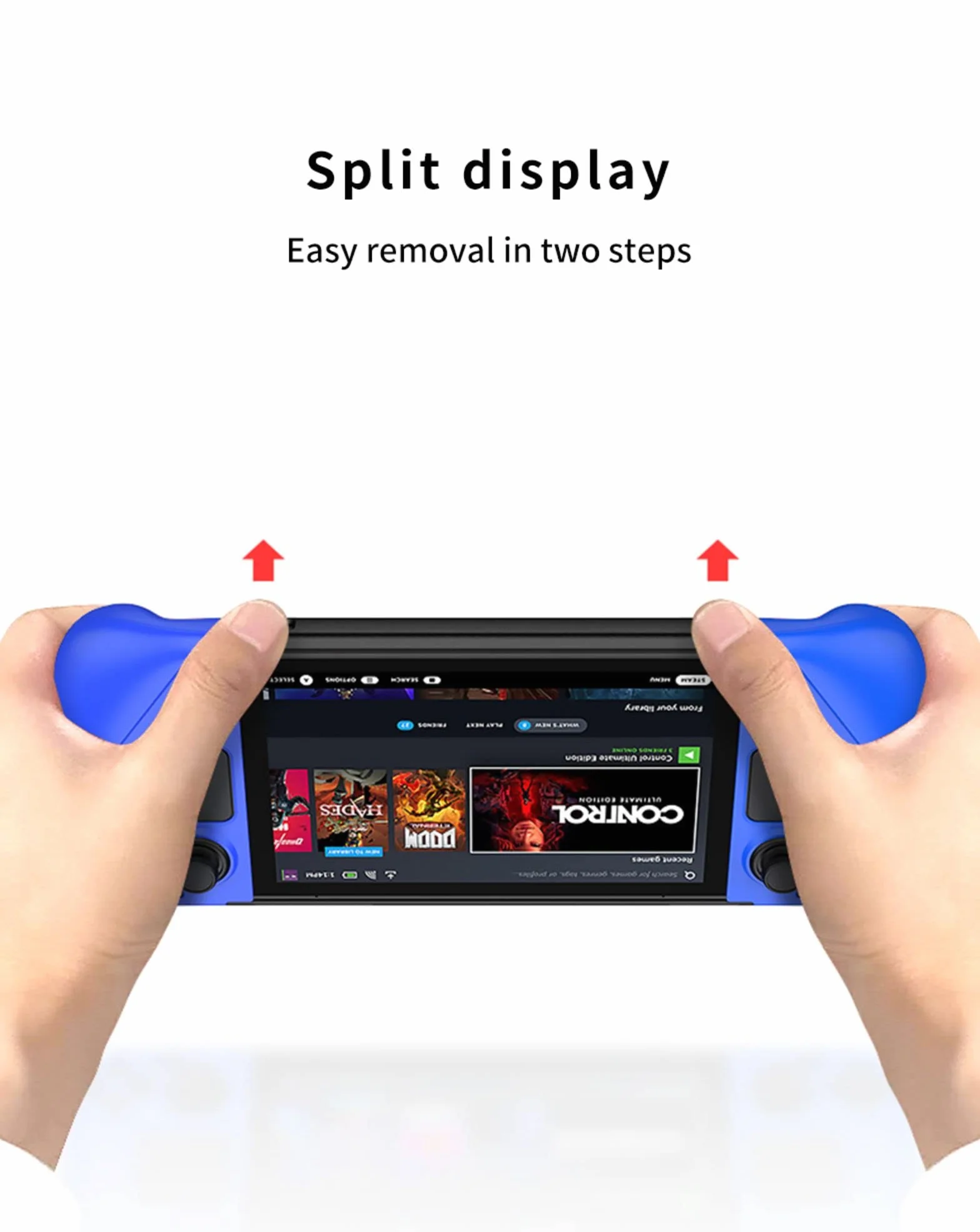 COQUE Etui na ręczną konsolę do gier na Steam Deck, metalowy składany stojak 2 w 1, do gier mobilnych Steam Deck-Red