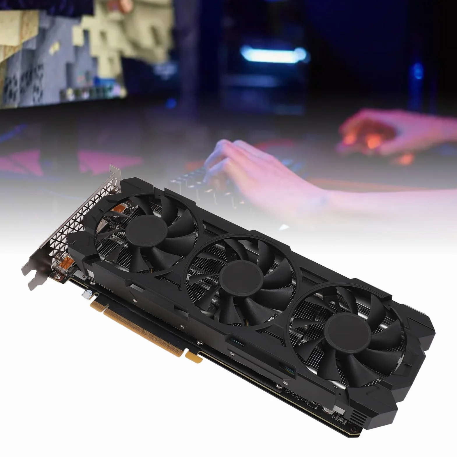 Karta graficzna 1080 Ti, 352-bitowa 11 GB GDDR5X 1506/11000 MHz, karta graficzna PCI Express 3.0, HDMI DP z trzema wentylatorami, do gier biurowych i komputerowych