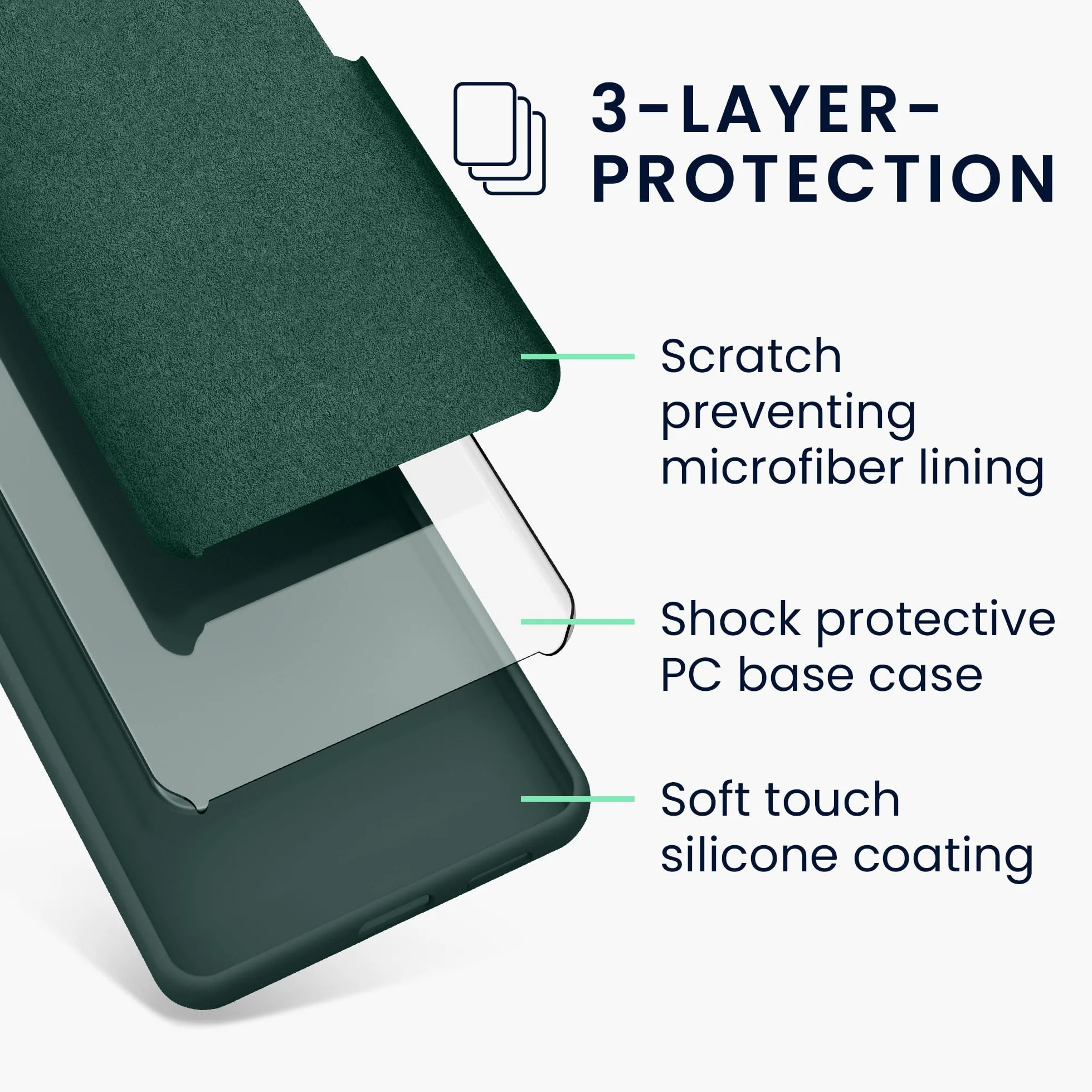 kwmobile Etui kompatybilne z Google Pixel 8 Pro - Silikonowe TPU Niebiesko-Zielone