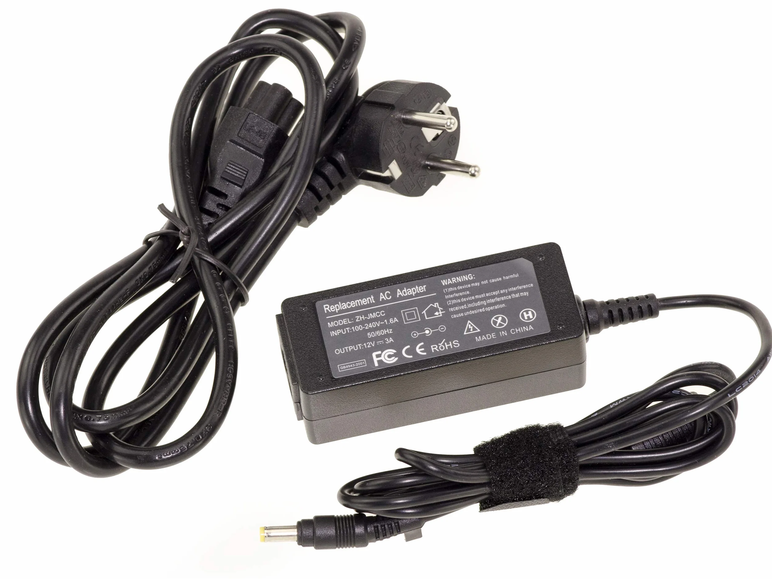 KALEA-INFORMATIQUE Zasilacz do laptopa 12V 3A 1.7x4.8mm Końcówka. Podobny do ASUS ADP-36EH, SMQ2175