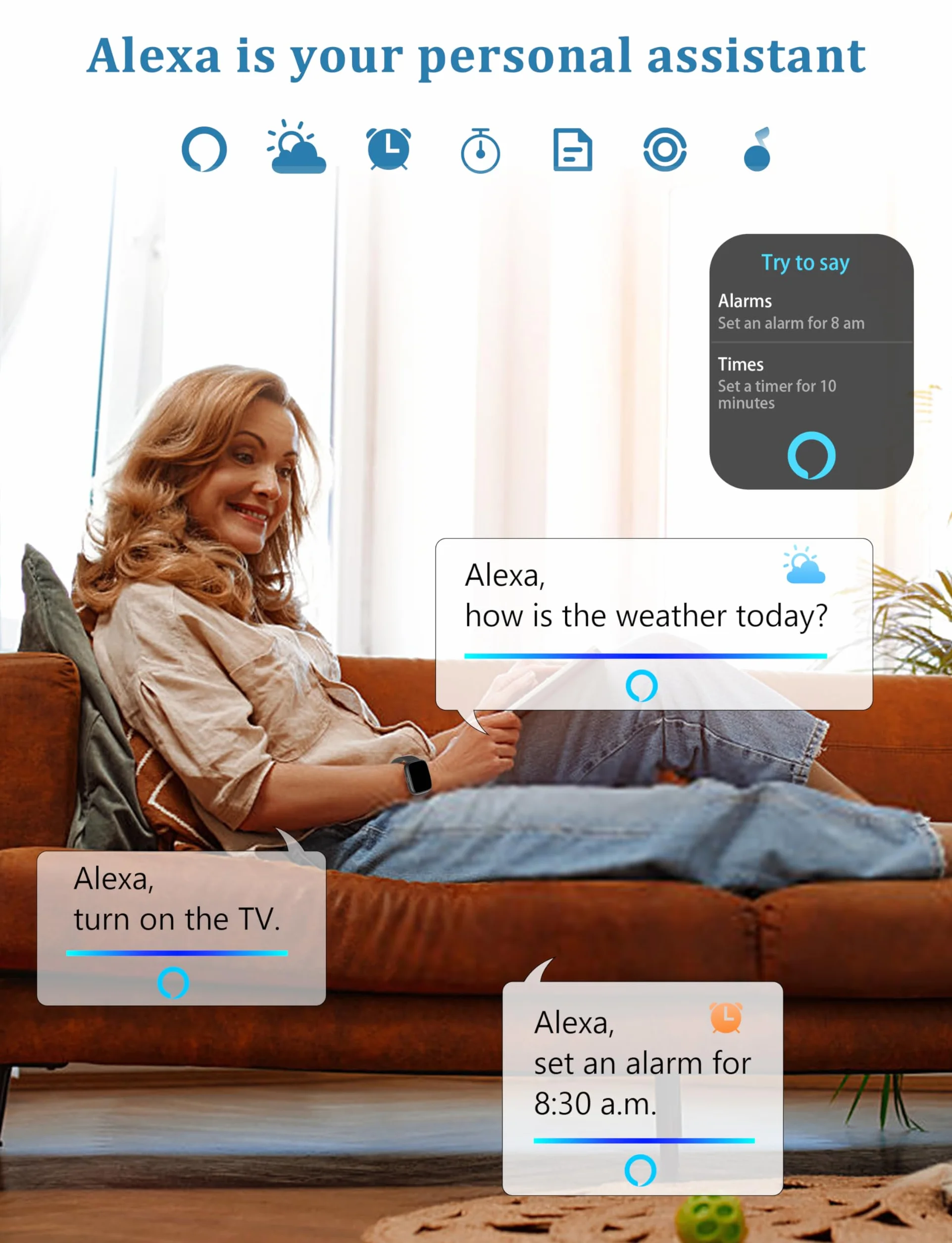 Inteligentny zegarek, wbudowany Alexa, odbieranie/nawiązywanie połączeń, inteligentny zegarek dla kobiet i mężczyzn, smartwatch 1,83'', wodoodporny zegarek sportowy IP68, pulsometr SpO2, monitor