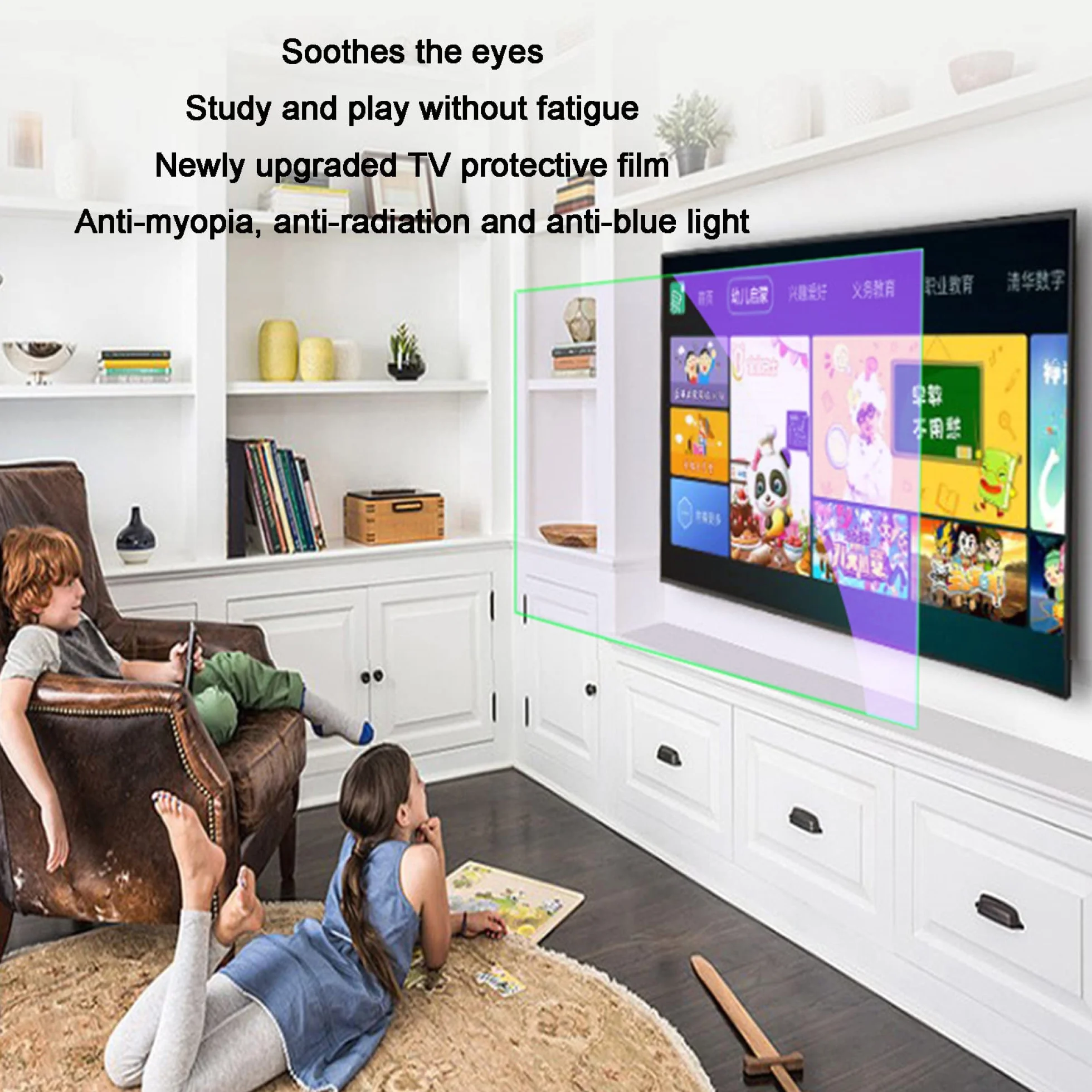 Ochraniacz ekranu TV z AntiBlue Light Film telewizyjny do telewizorów 32-43 cali, AntiGlareMatte LCD, LED, 4K OLED i QLED HD,Folia ochronna na ekran telewizora