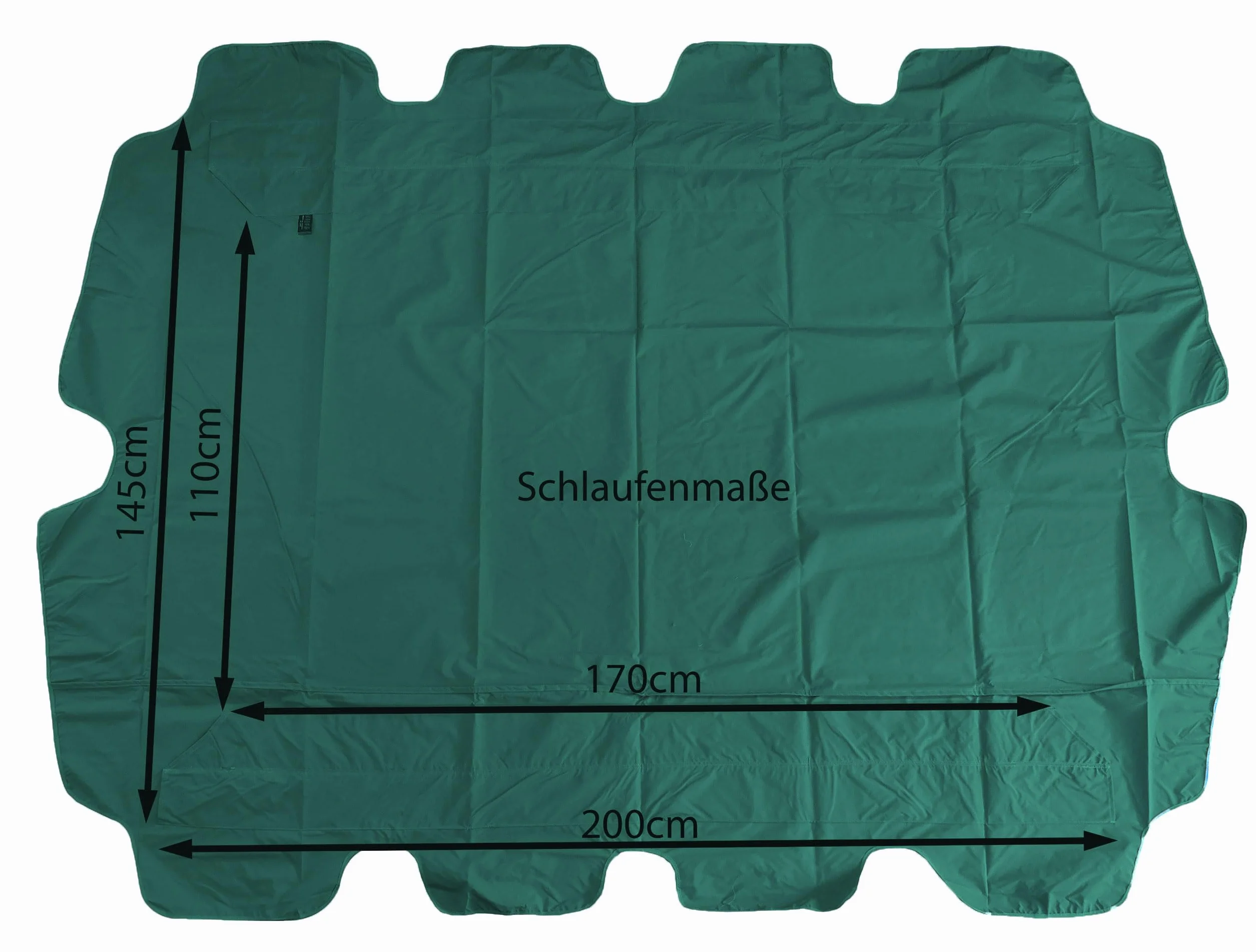 QUICK STAR Huśtawka ogrodowa Dach zapasowy 200 x 145 cm UV 50 zielona