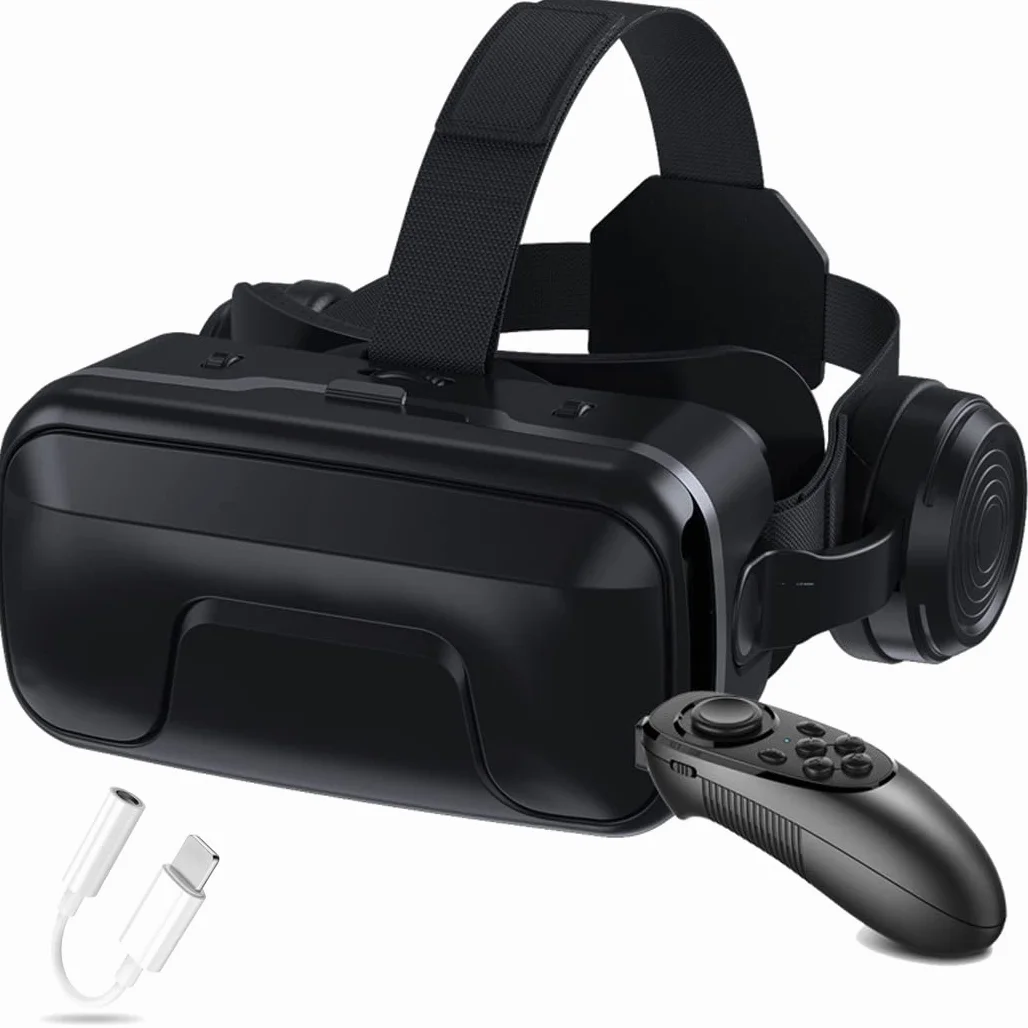 Okulary VR, zestaw słuchawkowy z wirtualnej rzeczywistości, zestawy słuchawkowe VR obsługują Android i IOS, połączenie Bluetooth dla iPhone 13 Pro Max/13 Pro 13/12/11, do Samsung Galaxy S21, Huawei, Xiaomi (Kolor: B, rozmiar: Ios )