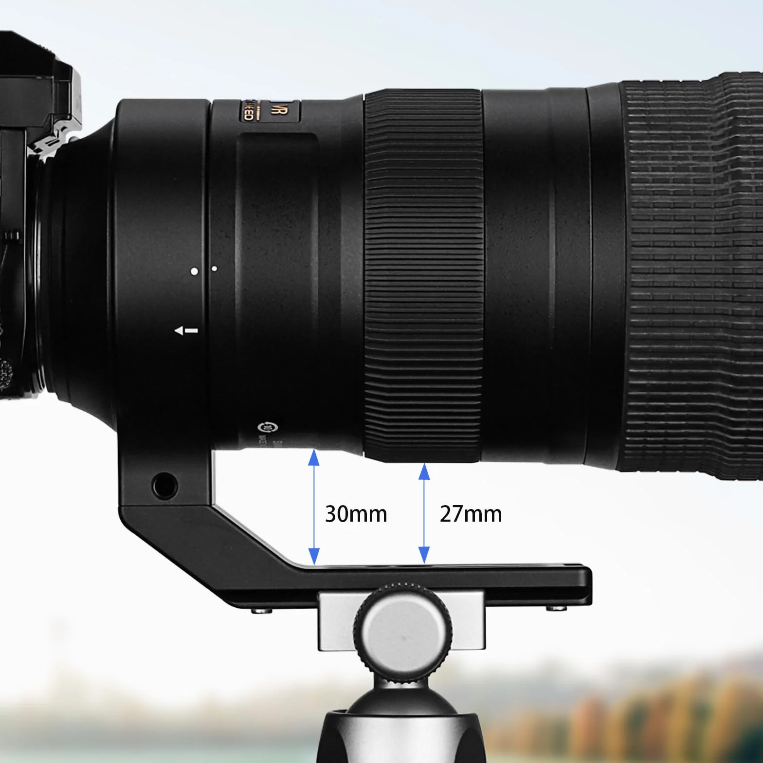 Haoge LMR-N25 kołnierz obiektywu stopa pierścień do statywu Nikon AF-S Nikkor 200-500mm f/5.6E ED VR obiektyw wbudowany Arca Swiss Type Quick Release Plate