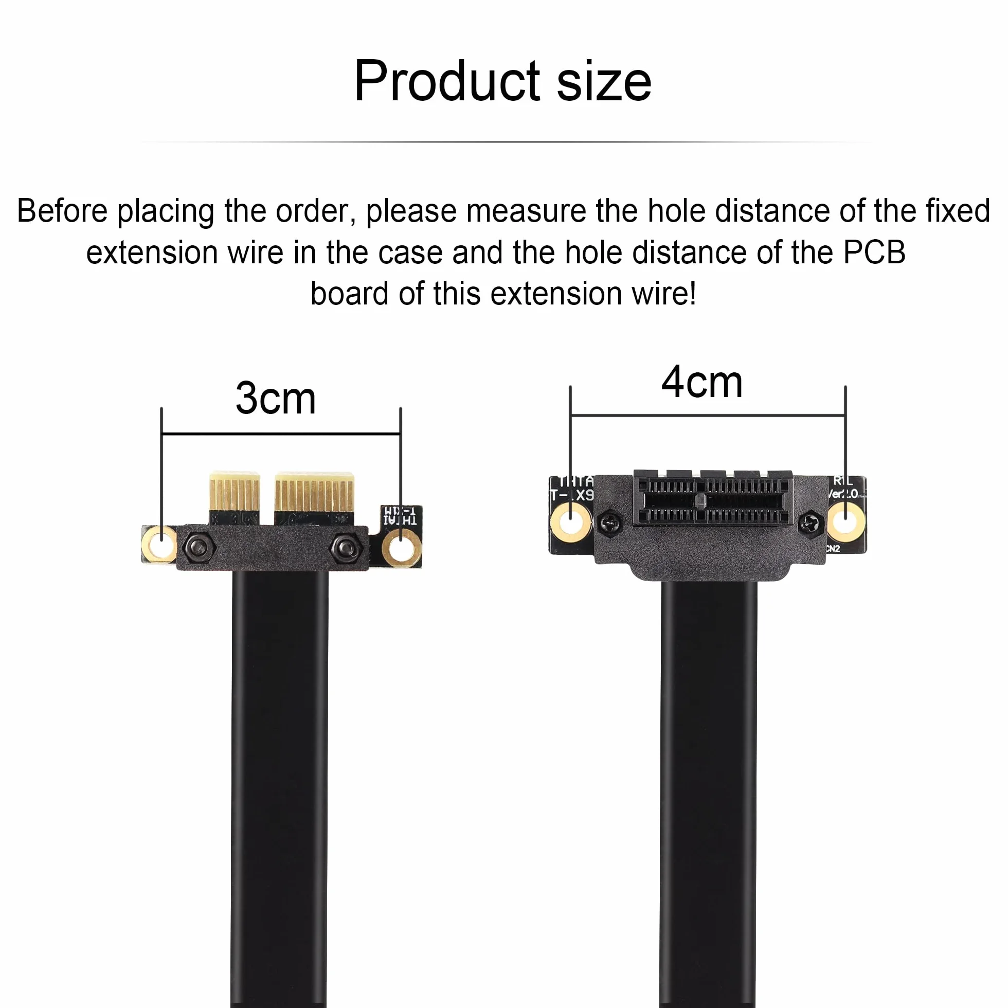 GINTOOYUN PCIE 1 x kabel przedłużający 90 stopni PCI Express 3.0, 1 x męski do żeńskiego Up, Wireless Network Card Sound Card (5 cm, slot 90° Up) (30 cm)