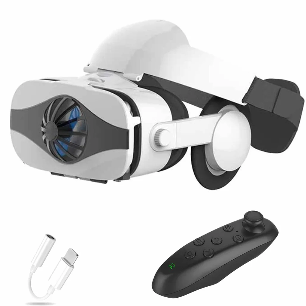 Okulary 3D, Virtual Reality, zestaw słuchawkowy, ochrona oczu, okulary VR do filmów 3D i gier, kontroler Bluetooth do iPhone 13 Pro Max/13 Pro/13/12/11, do Samsung Galaxy S21, Huawei, X. iaomi-Seria nie