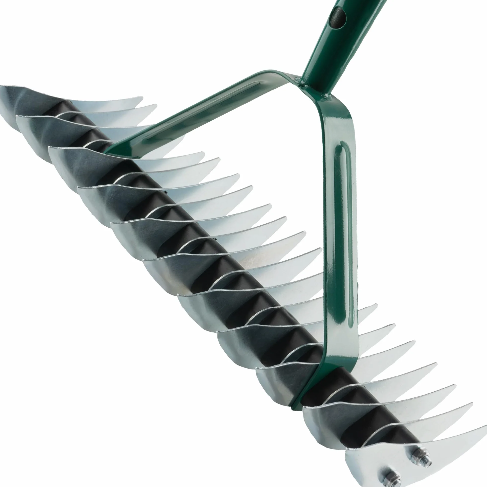 Dwustronny aerator metalowy ręczny 37 cm x 13 cm do trawnika wertykulator z drewnianym trzonem 150 cm spulchniacz gleby akcesoria ogrodowe napowietrzacz