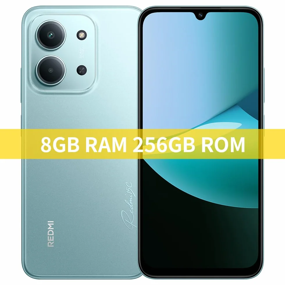 XIAOMI Smartfon Redmi 15C 4G NFC, 6,9", zielony, 8 GB + 256 GB, 6000 mAh, podwójny system Dual Standby Dual Camera AI 50 MP, ładowanie Turbo 33 W, bez ładowarki