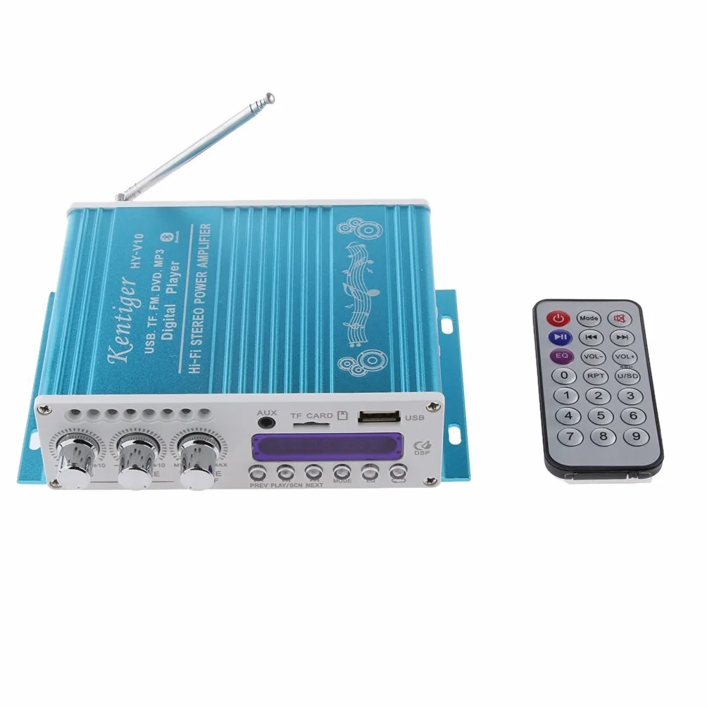 Mini Bluetooth Hi-Fi Stereo Audio AMP wzmacniacz basów wzmacniacz MP4 12 V wsparcie FM/MP3/TF/USB/DVD do samochodu motocykla samochodu samochodu samochodu CD DVD