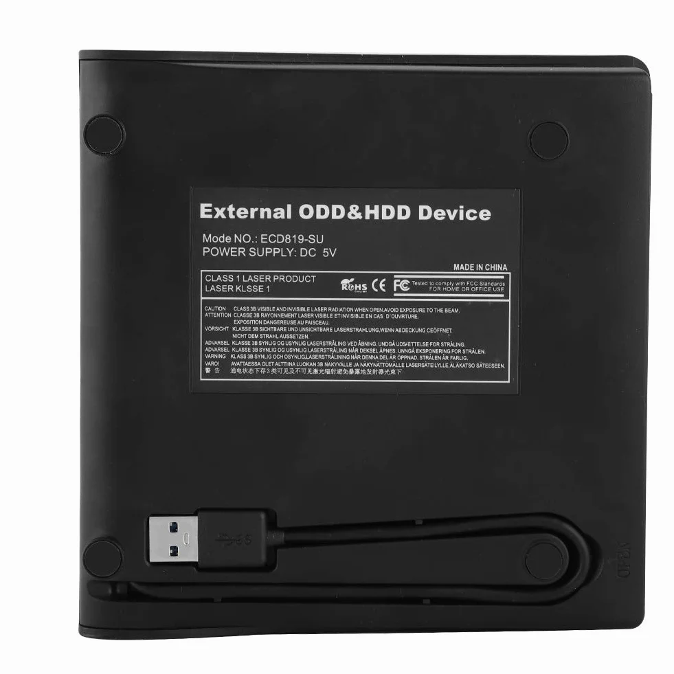 Zewnętrzny Napęd DVD/CD USB3.0, Przenośna Nagrywarka Optyczna DVD, Nagrywarka Napędu DVD USB 3.0 Odtwarzacz DVD dla/ME / 2000 / XP/VISATA / / / MAC OS8.6 itp.