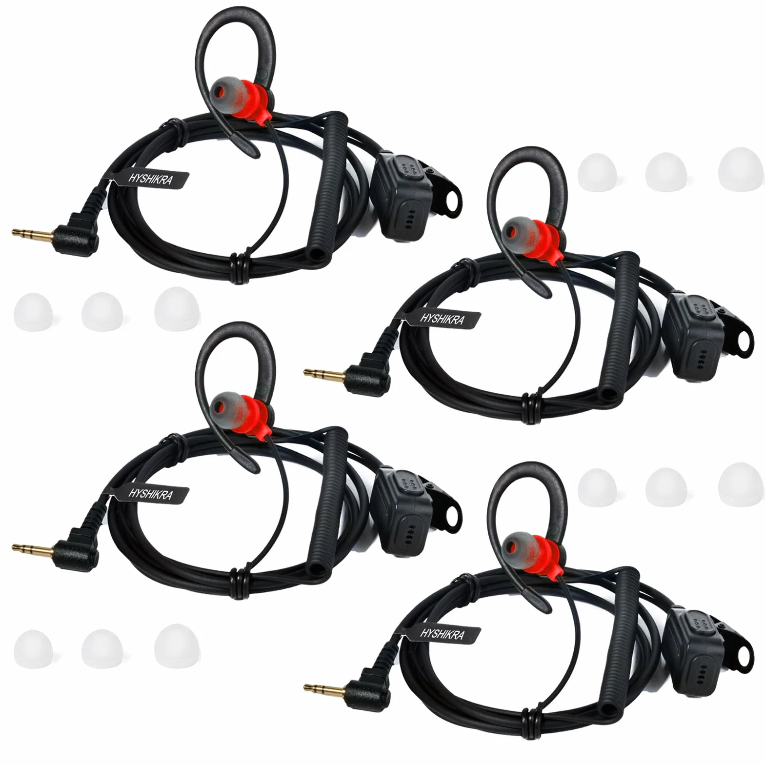 Słuchawka radiowa kompatybilna z Motorola TLKR-T60 T80 T82 T-92 H2O T80 Extreme T82 Extreme Talkie Walkie, lekka, G z mikrofonem (czerwona, 4)