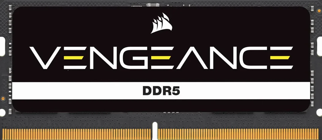 CORSAIR VENGEANCE SODIMM DDR5 RAM 8GB (1x8GB) do 4800MHz C40 1.1v Intel XMP iCUE Kompatybilna Pamięć Komputera – Czarny (CMSX8GX5M1A4800C40)