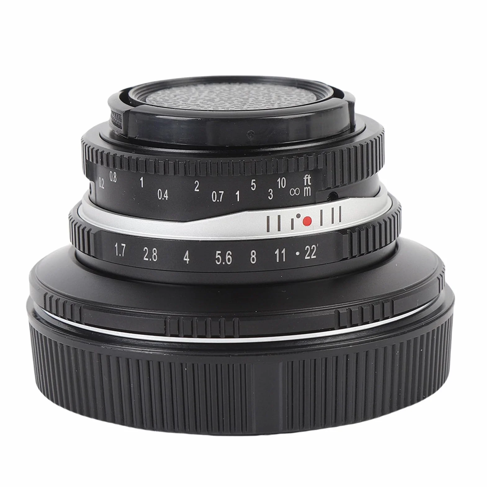 Fabater Obiektyw Stałoogniskowy 25 Mm F1,7 z ręczną regulacją Ostrości, Stały Obiektyw APS C o Dużej Przysłonie do R7 R10 R50 R100 RP R5 R6, Obiektyw Stałoogniskowy z dużą aperturą i (BLACK)