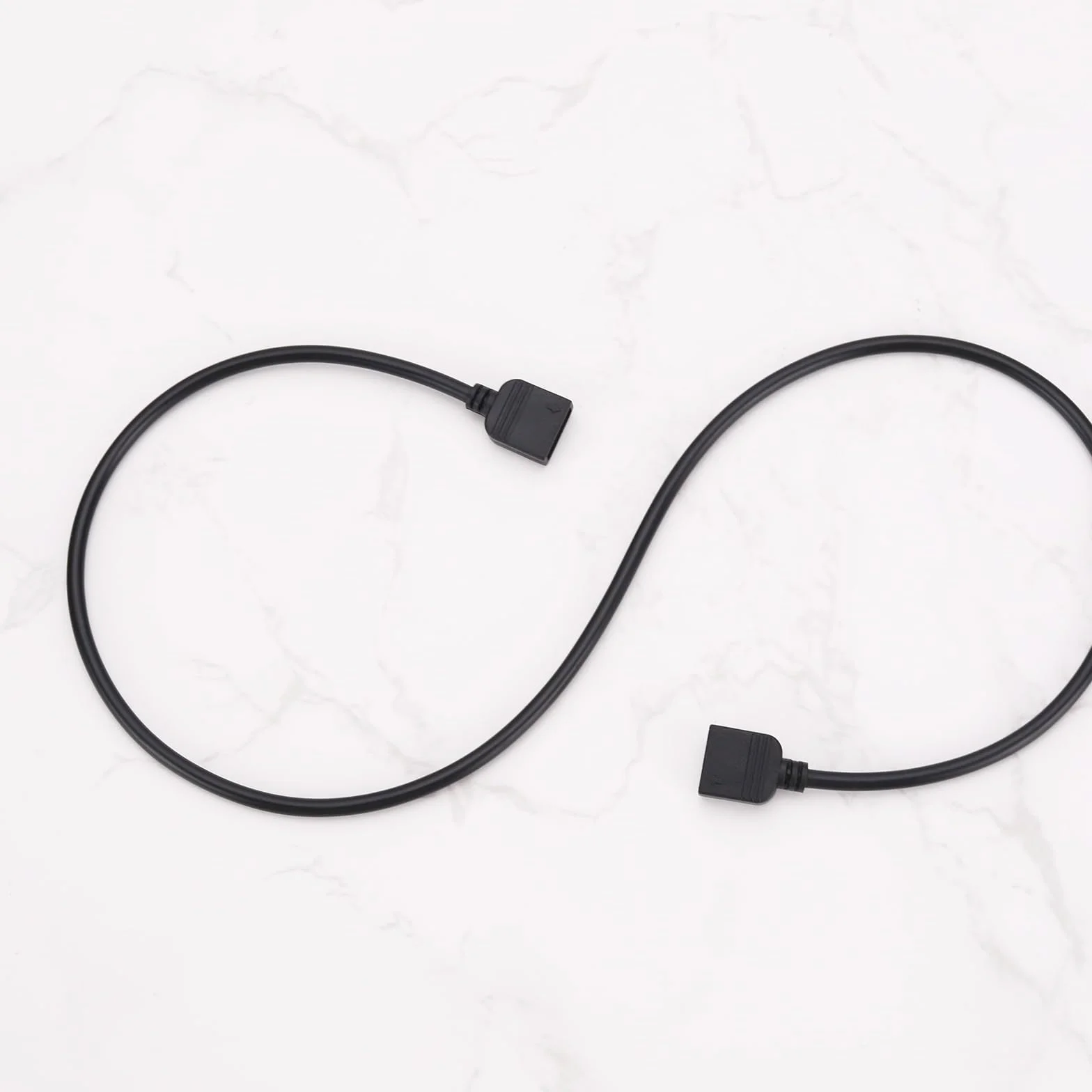 3-pinowy kabel bocznikowy RGB żeński do żeńskiego, długość 50 cm, przedłużacz 5 V, kompatybilny z taśmami RGB 5050 3528 lub wentylatorem RGB, komponenty komputerowe