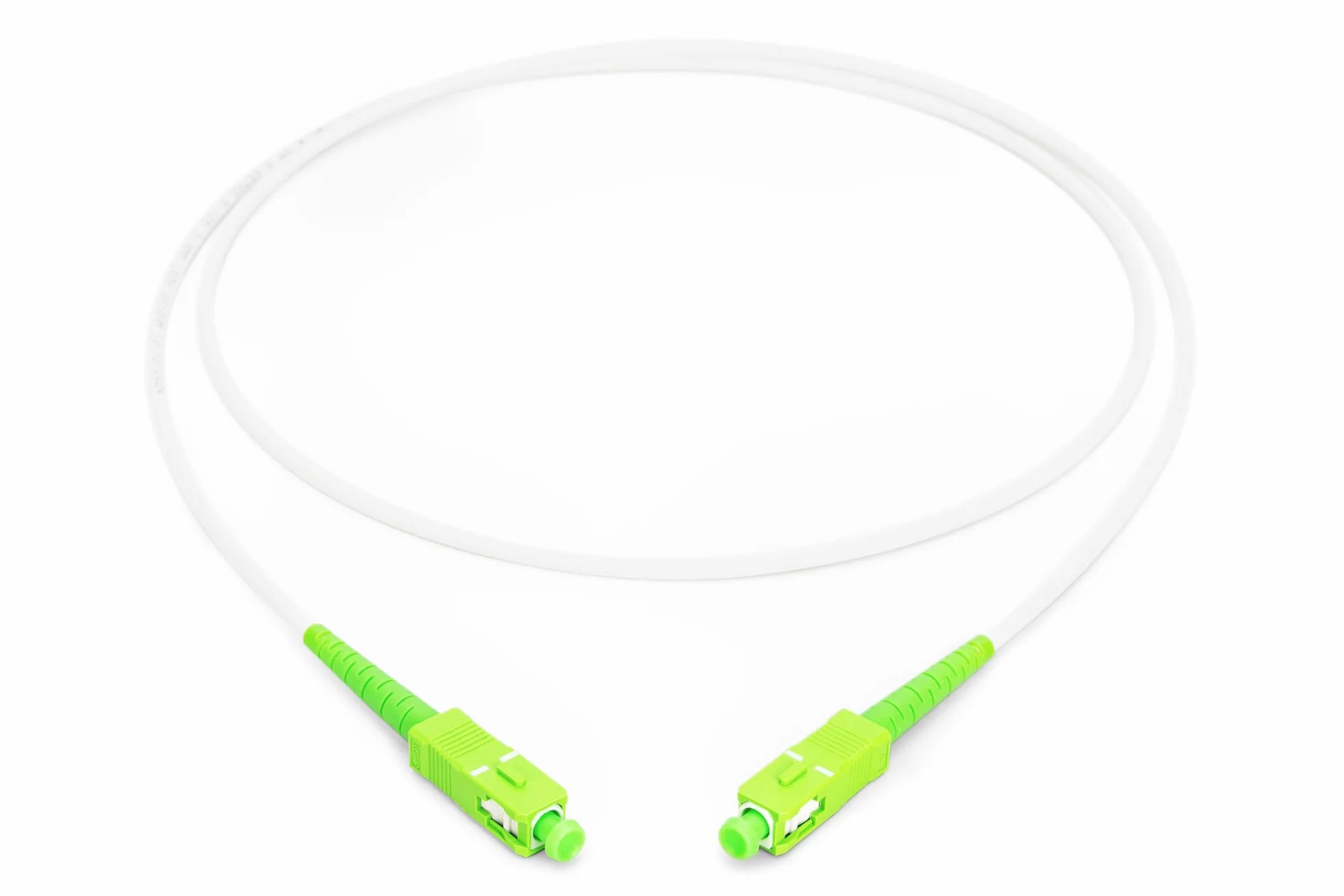 DIGITUS Kabel światłowodowy OS2 – 20 m – SC/APC do SC/APC – opancerzony – Simplex FO kabel SM jednomodowy – typ światłowodu: 9/125 µ – biały