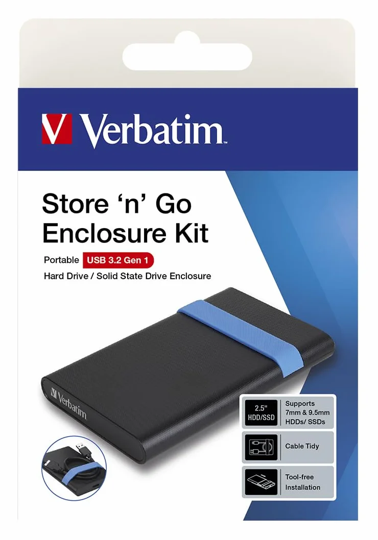 Verbatim Store'n'Go Enclosure Kit 2,5" USB 3.2 Gen1 czarny