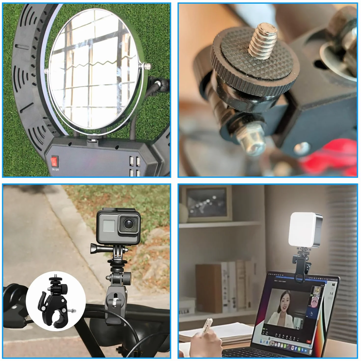 20 Sztuk Adapterów Gwintowanych Do Kamery 1/4 i 3/8 Cala, Śruba Statywu, Srebrny Metalowy Spigot Adapter Do Aparatu/Statywu/Monopad/Głowicy Kulowej/Światła