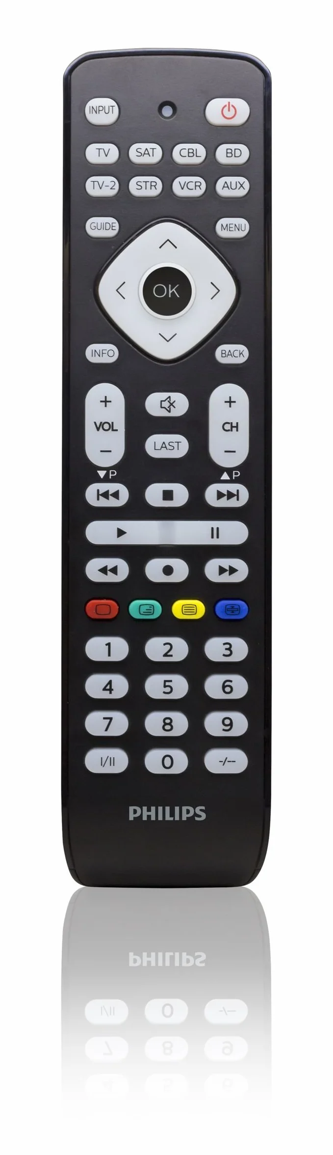 Philips Audio SRP2018/10 Uniwersalny Pilot Zdalnego Sterowania Czarny 21.2 x 5.2 x 2.35 cm