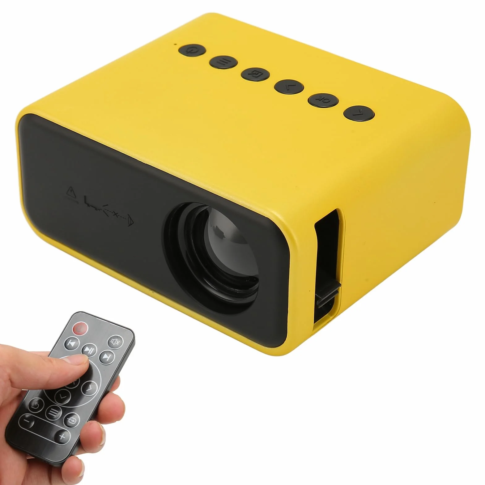 Mini Projektor, Przenośny Projektor Filmowy Full HD 1080P LED do Kina Domowego na Zewnątrz, na Kemping z Wieloma Portami Sprzętowymi, ochroną Oczu i Prezentem dla Odpowiedniego