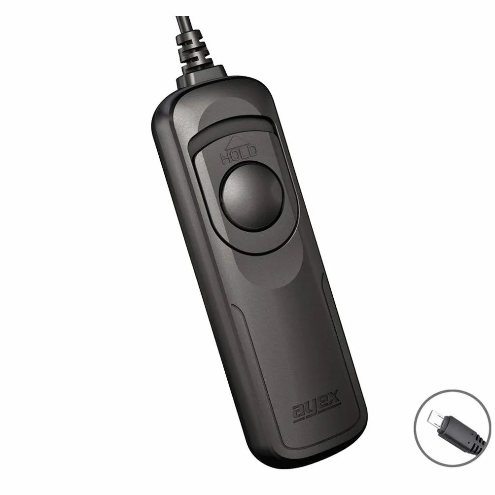 ayex Zdalny wyzwalacz kabli AX-10, kompatybilny z Sony (S2) np. A9 A7 A7R II A7RIII A7S II RX10 A6500 A600 A58 NEX-3N DSC-HX400 DSC-RX1R Wiele funkcji, takich jak wyzwalacz seryjny i Lekki, łatwy do obsługa