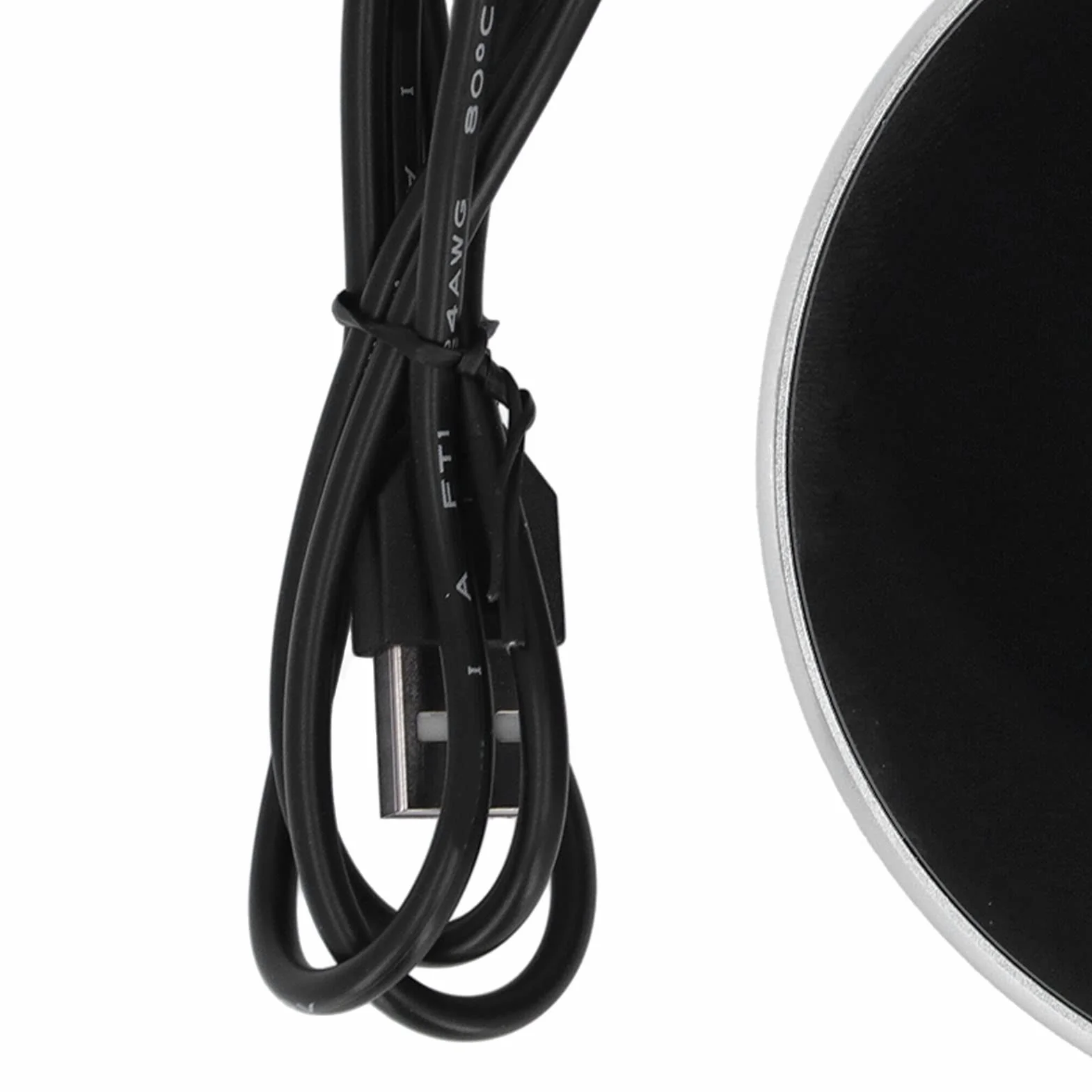 Podgrzewacz do filiżanek 55°C USB, inteligentna podstawka pod szklanki Ø 10,3 cm srebrny