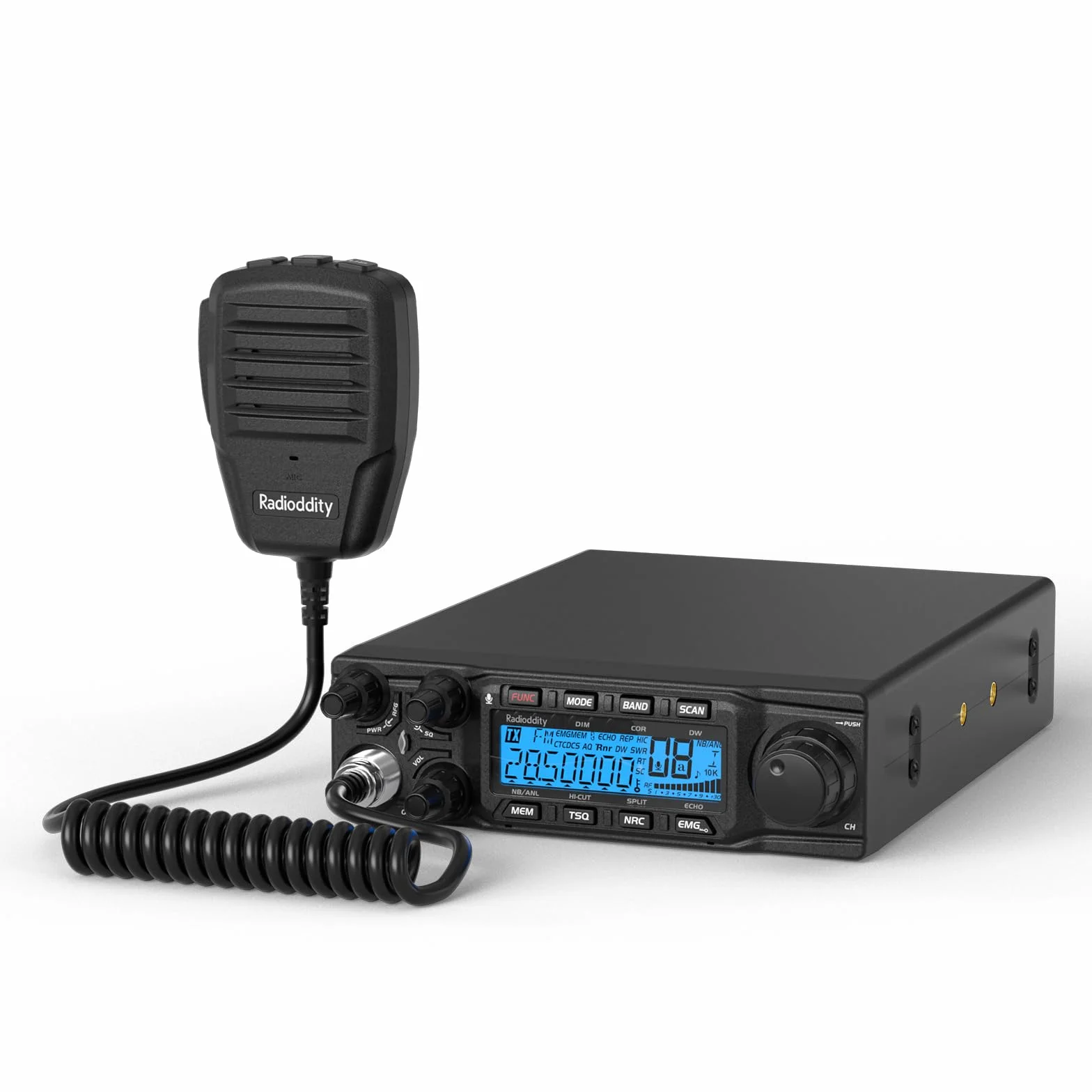 Radioddity QT80 radio 10 m, 80 W, wysokowydajne radioamatorskie urządzenie radiowe, SSB/AM/FM/PA z redukcją szumów RX i TX, CTCSS/DCS, ASQ, alarm SWR