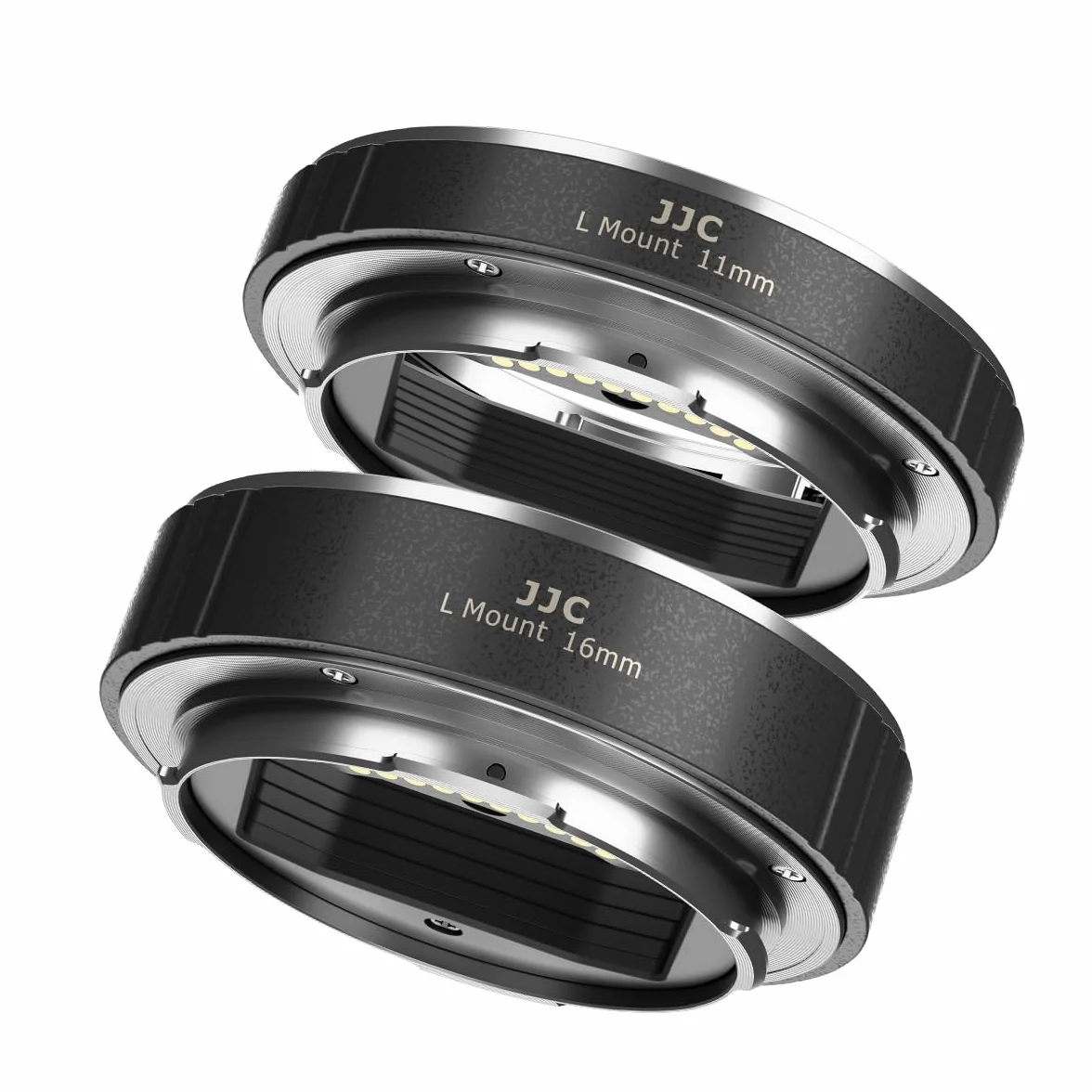 JJC Rurka przedłużająca makro (11 mm + 16 mm) autofokus do aparatów Panasonic/Sigma/Leica z mocowaniem L do obiektywów, fotografia makro z bliska - zestaw pierścieni przedłużających, korpusu i tylnej
