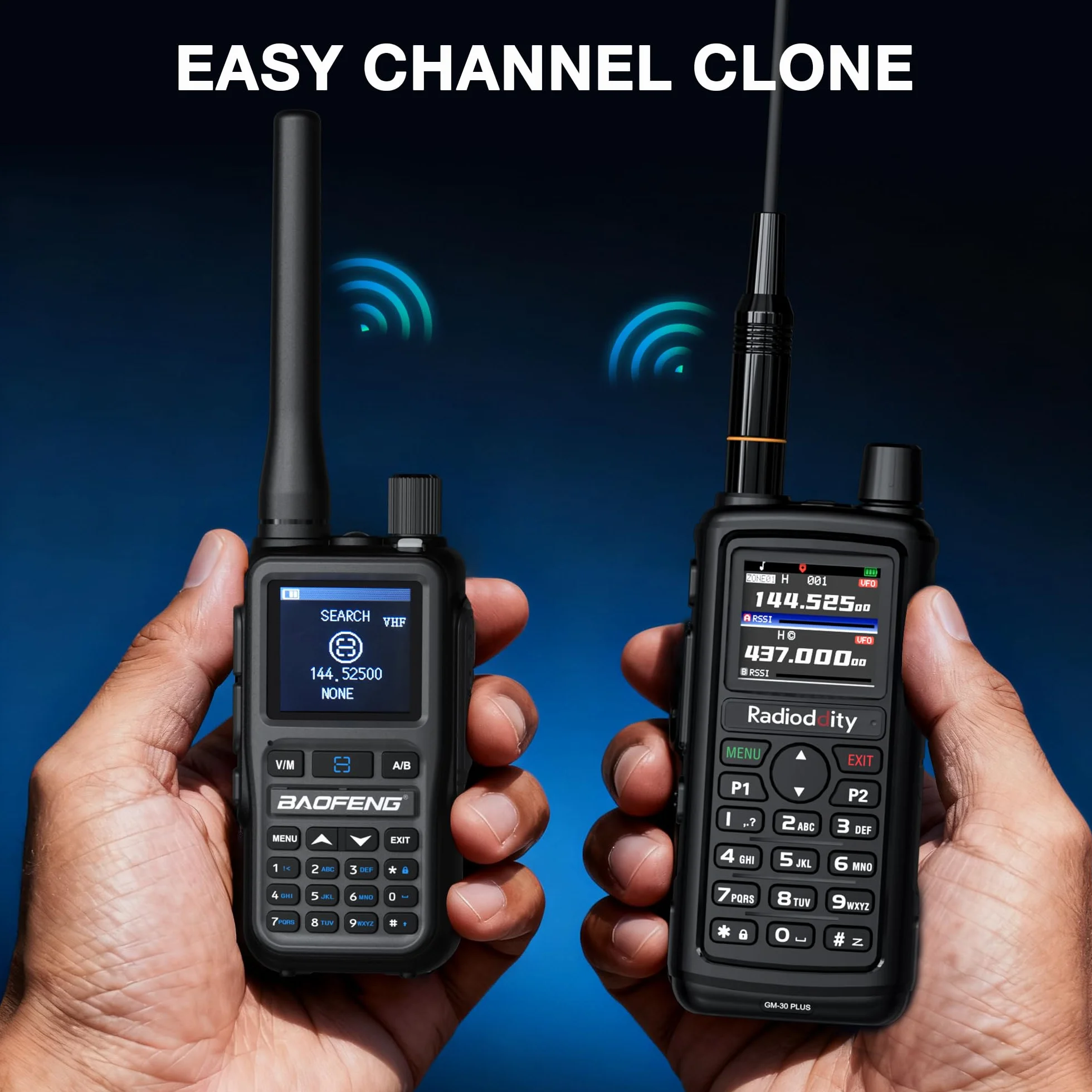 Baofeng GT-5R Mini 5W Radio przenośna dwupasmowa, Kompaktowy Walkie Talkie UHF VHF z programowaniem przez App BT, 999 kanałów, Podwójny PTT, Ładowanie USB-C, Odbiornik Airband/FM, Latarka, Zestaw 2 sz