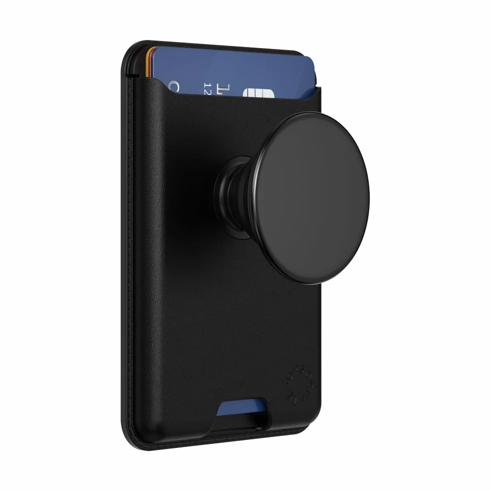 PopSockets Softgoods Portfel na telefon z rozszerzającym się uchwytem i pierścieniem adaptera do MagSafe, uchwyt na kartę telefonu, kompatybilny z bezprzewodowym ładowaniem, portfel kompatybilny z