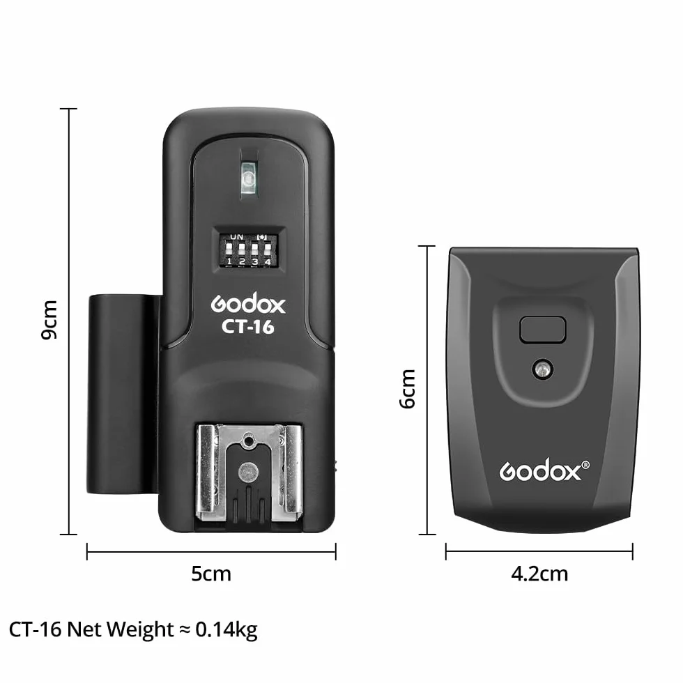 GODOX CT 16 CT-16 Trigger 16 kanałów bezprzewodowy nadajnik radiowy flash +3 szt. zestaw odbiornika kompatybilny z Canon Nikon Pentax DSLR Camera