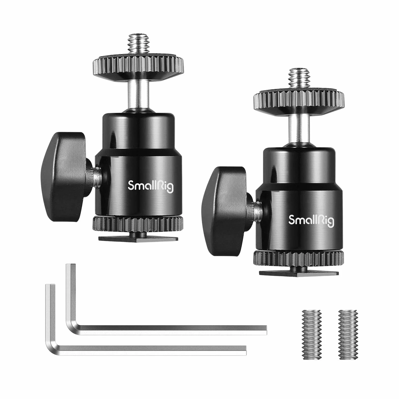 SMALLRIG Mini Ball Head głowica kulowa 2 szt. z adapterem zimnej stopki do monitora DSLR Gopro - 2059
