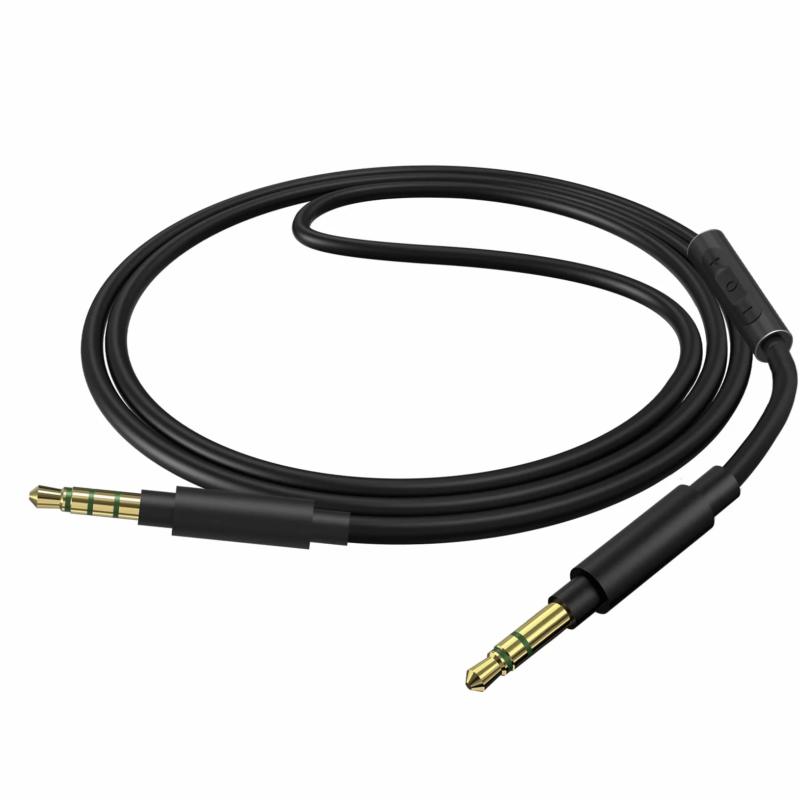 Geekria QuickFit Kabel audio z mikrofonem kompatybilny z ATH-M50xBT2, ATH-M20xBT, ATH-SR5, słuchawki Pioneer HDJ-CX, zamienny kabel stereo 3,5 mm z wbudowanym mikrofonem i regulacją głośności (1,2 m)