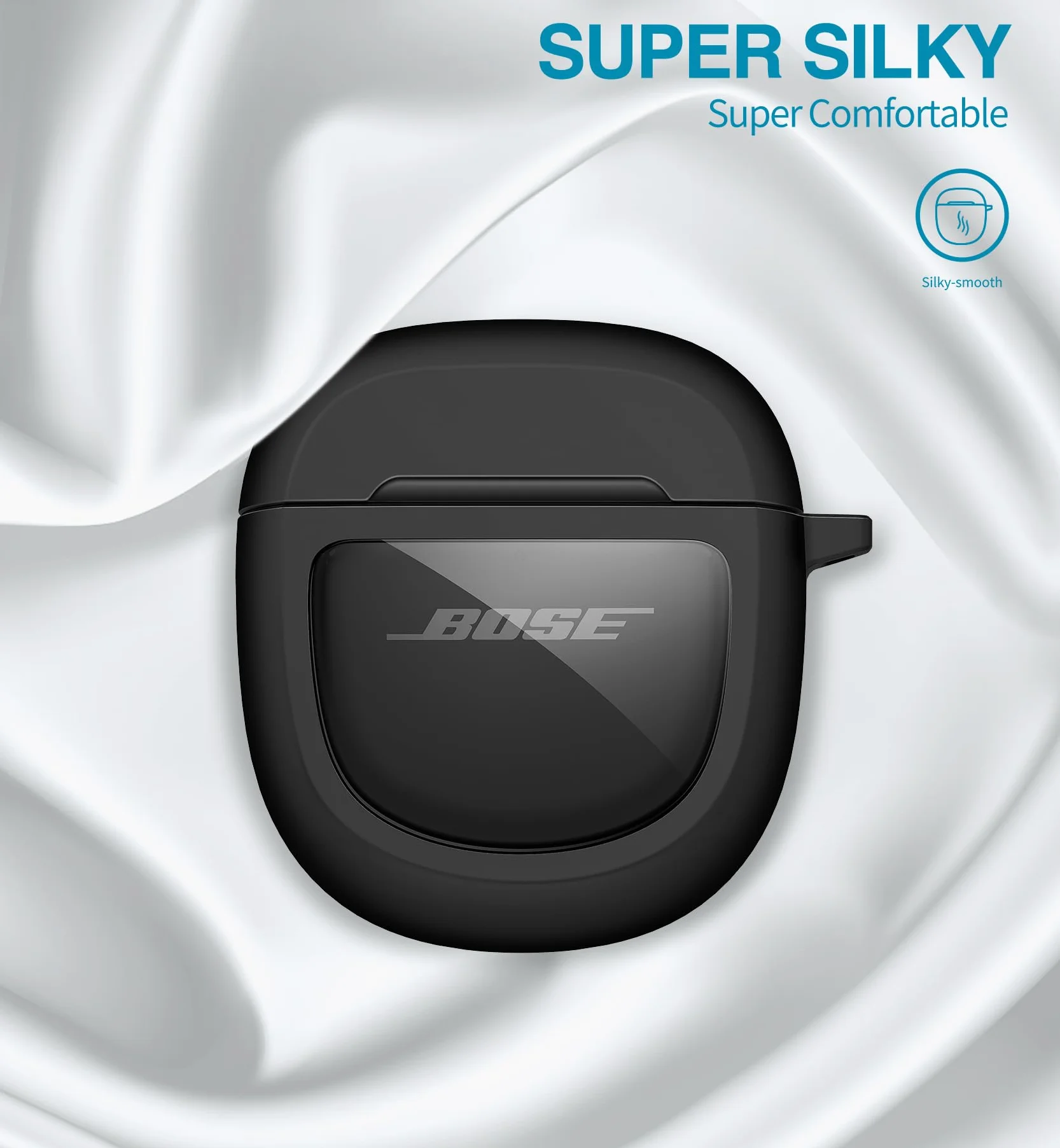 Bose Przezroczyste etui ochronne TPU do QuietComfort II 2022/Ultra 2023/Ultra Earbuds 2. generacji 2025 z karabińczykiem