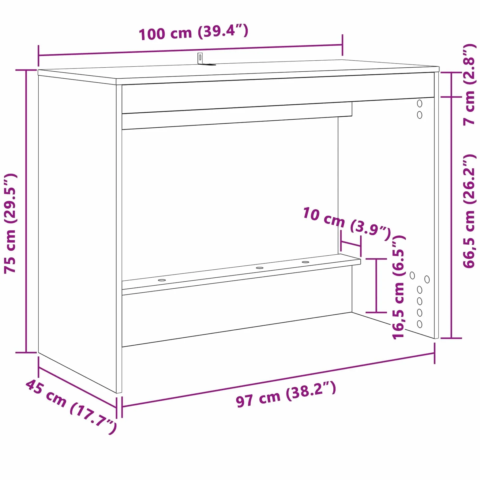 Białe biurko na łóżko z materiału drewnopochodnego 100 x 45 x 75 cm, stolik pod komputer i stół roboczy do komputera i laptopa, zajmuje mało miejsca do domowego biura, wewnątrz i sypialni