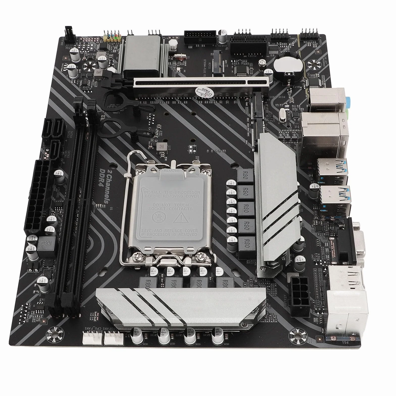 Płyta Główna do Gier B760M4, Płyta Główna DDR4 RAM 1000Mbps LAN Mining dla Procesora LGA 1700, Dwa Gniazda M.2, M.2 Wi Fi, PCIE X16 Gen 4.0, USB3.2 Gen1 X4, USB2.0 X2, Serial