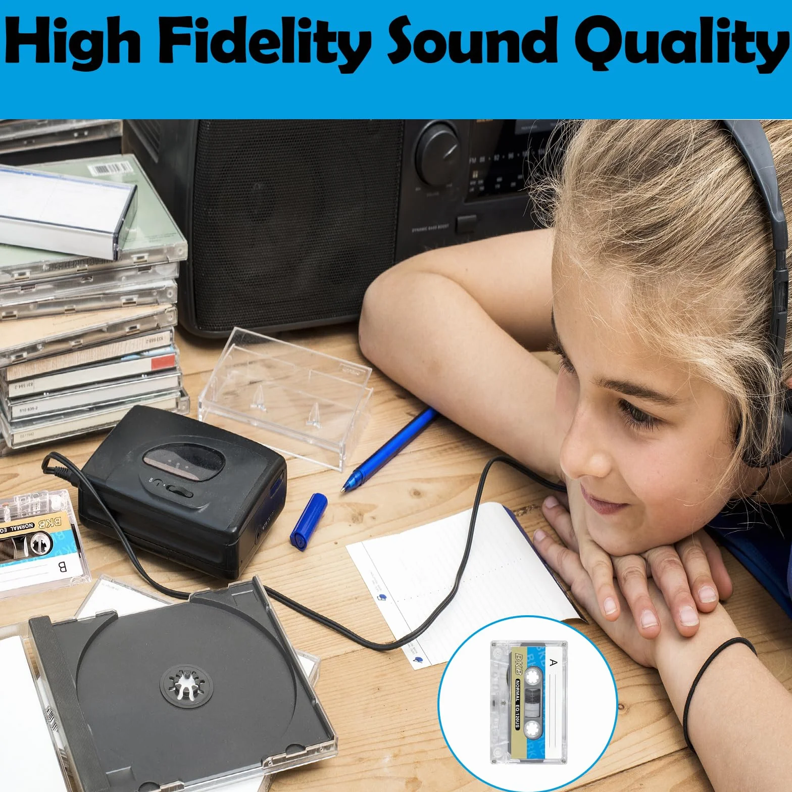 10 sztuk pustych kaset audio, o niskim poziomie szumów, puste kasety 90 min, kasety audio do wykładów, seminariów i codziennych nagrań
