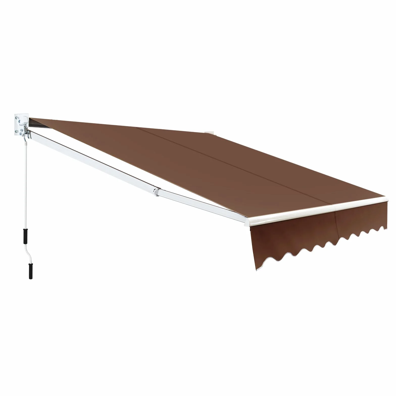 COSTWAY Markiza Tarasowa z Ramięciem Przegubowym 250 x 200 cm Aluminiowa Rama Regulowany Kąt 40-100° Wodoszczelna
