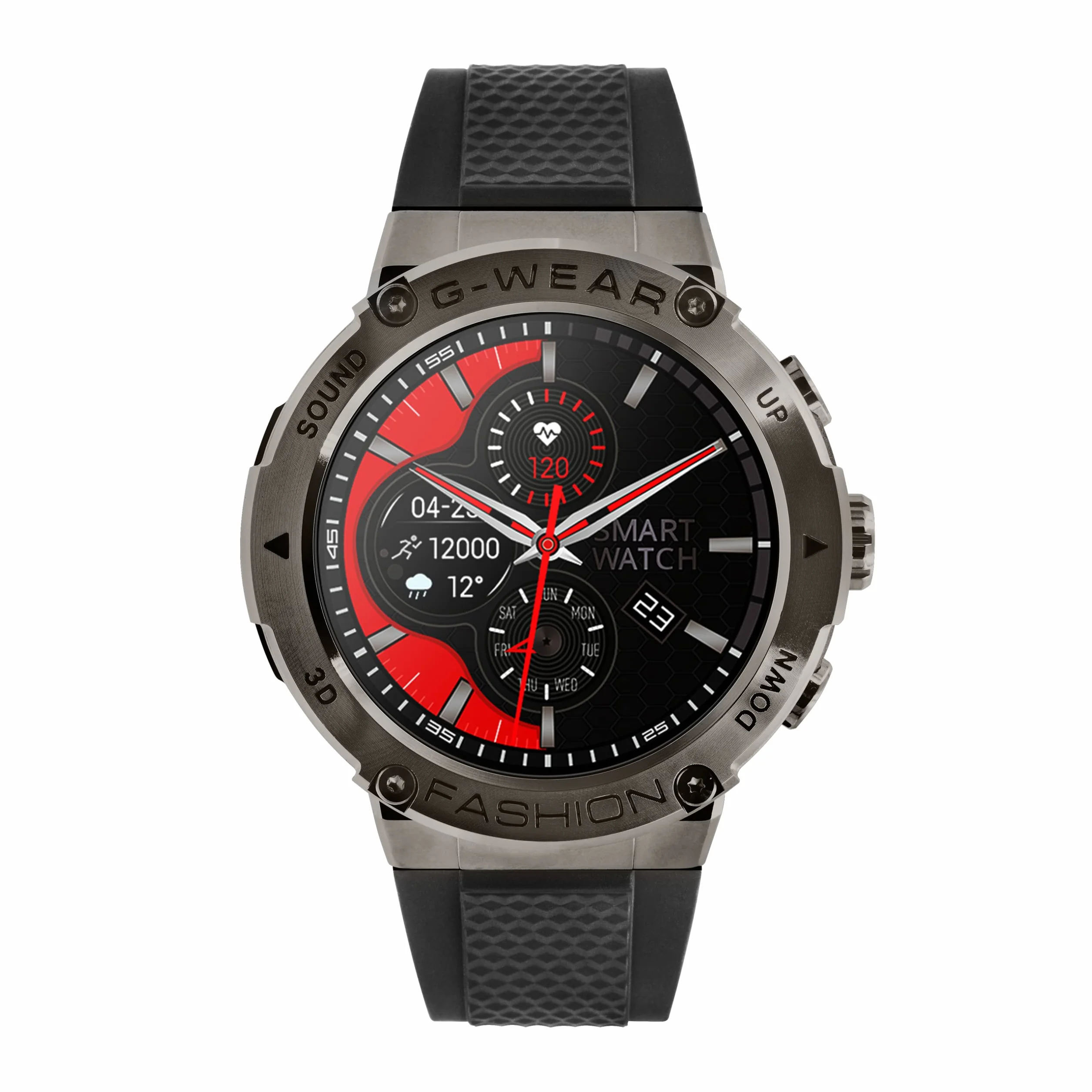 Watchmark G-Wear Smartwatch, Czarny, 36 mm