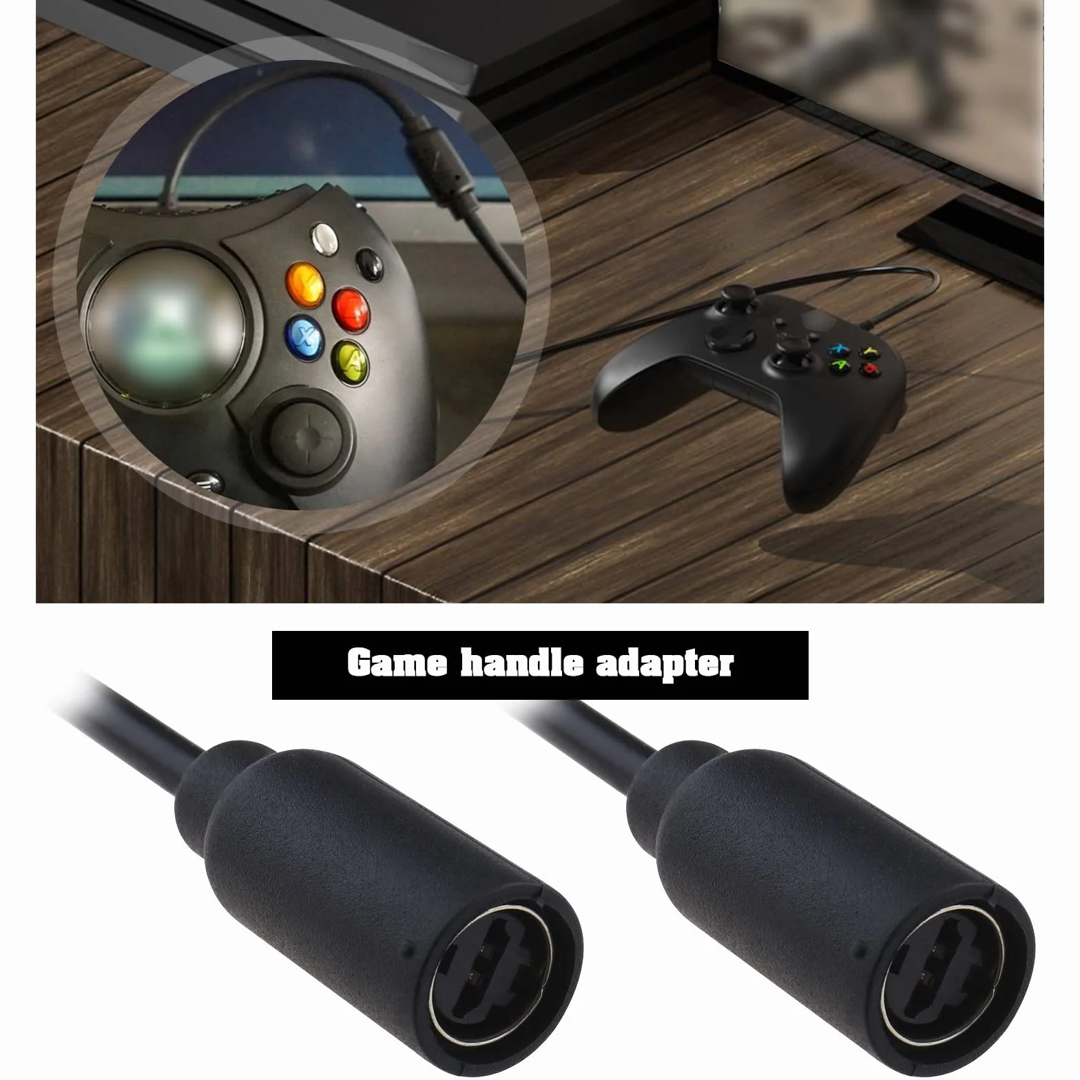 2 szt. Kontroler Breakaway Cable Kompatybilny z konsolami Microsoft Xbox Kontroler Przerwa Konwerter Adapter Kabel Kabel Kabel Akcesoria do gier 26 cm