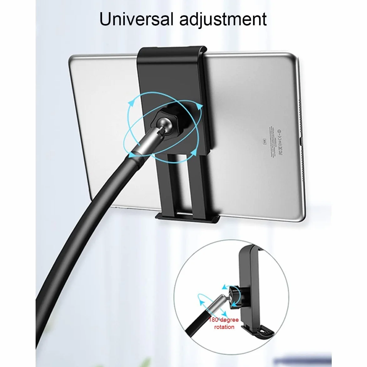 Uchwyt z regulacją wysokości 136 cm na telefon 4, 5–11 cali, tablet(White)