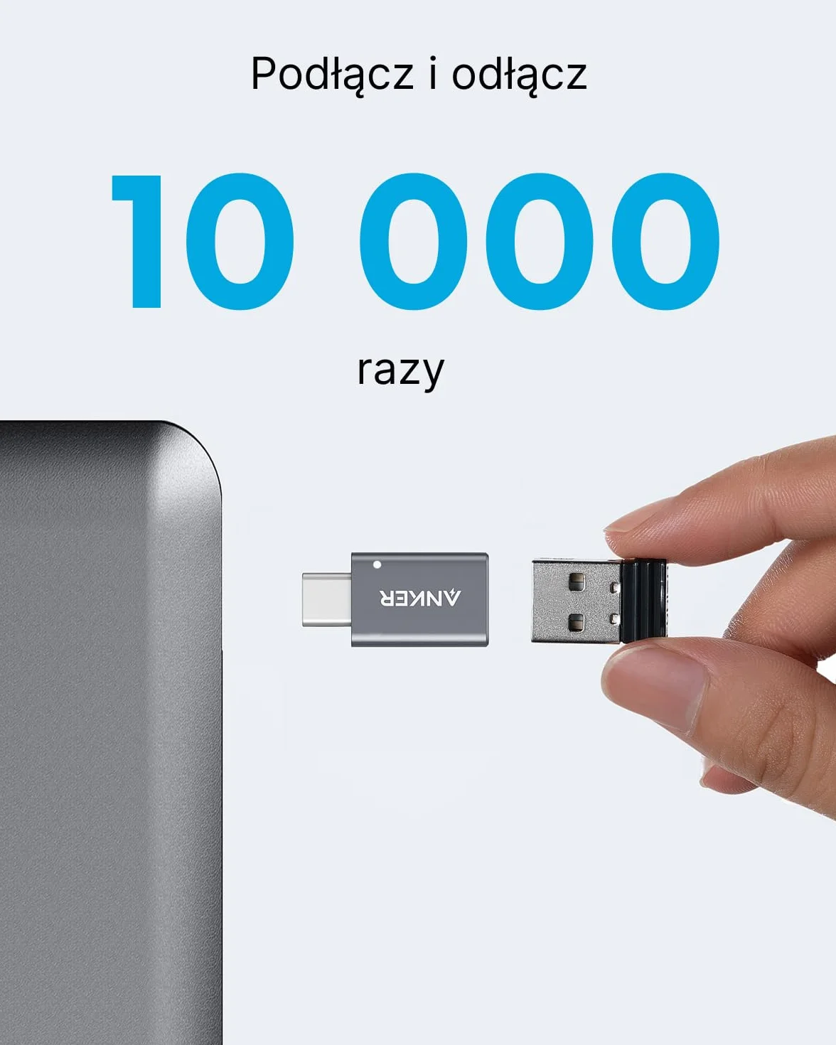 Adapter USB C Anker (2 sztuki), adapter USB C do USB, szybki transfer danych dla MacBook Pro 2020, iPad Pro 2020, Samsung Notebook 9, Dell XPS i innych urządzeń z portem typu C