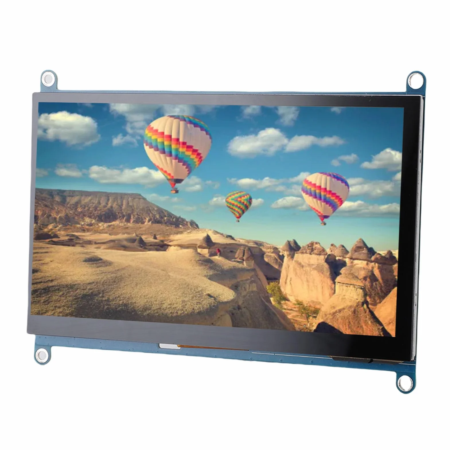 VBESTLIFE 7 -calowy Pojemnościowy Ekran Dotykowy, Przenośny Monitor Przenośny 1024x600 HDMI z 5 -punktowym Dotykiem i Podwójnymi Głośnikami, dla PI 5 4 3B