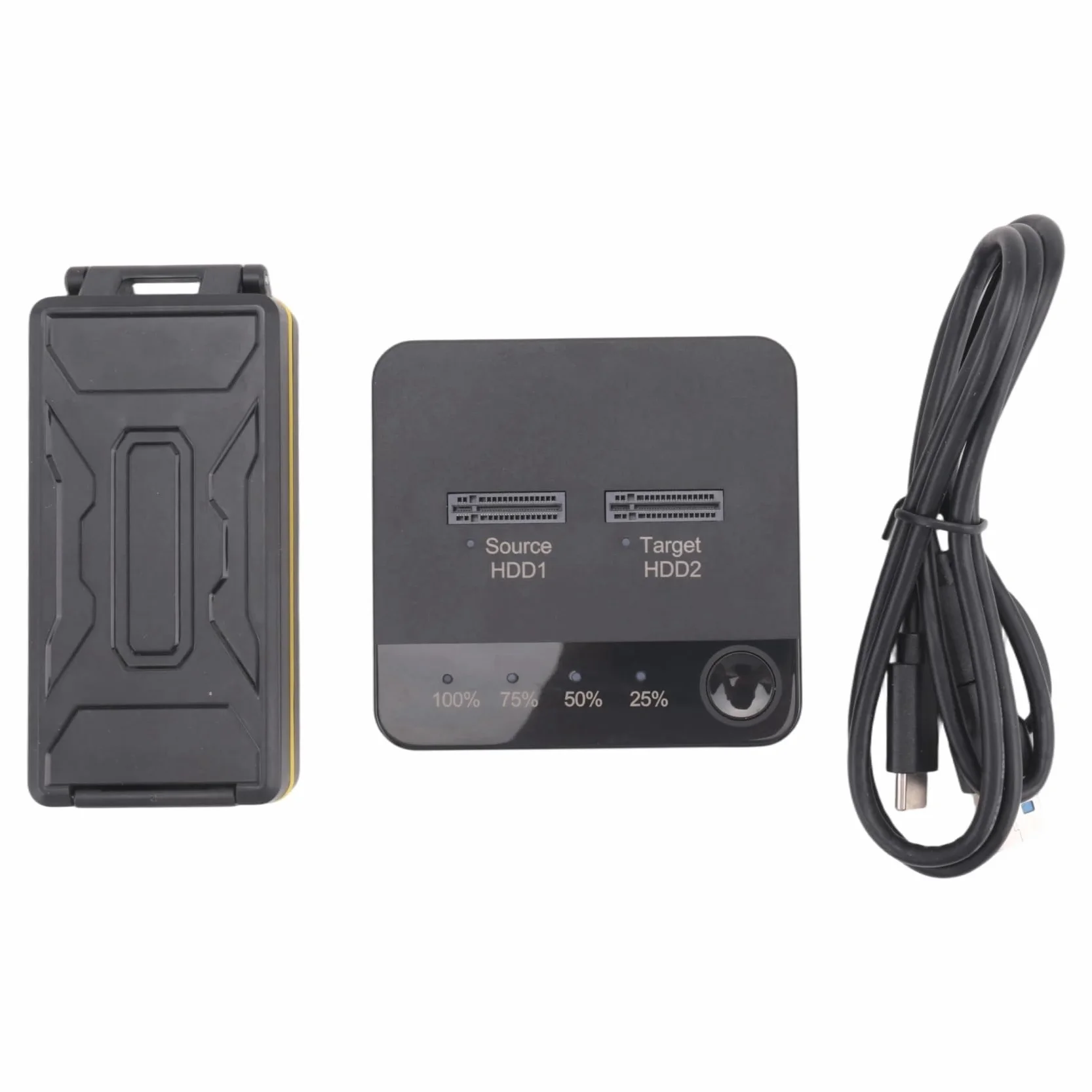 2X M.2 Duplicator M.2 Dual Bay SSD Obudowa Zewnętrzna Stacja Dokująca do Dysku Twardego z Klonem dla M2 HDD SSD Reader