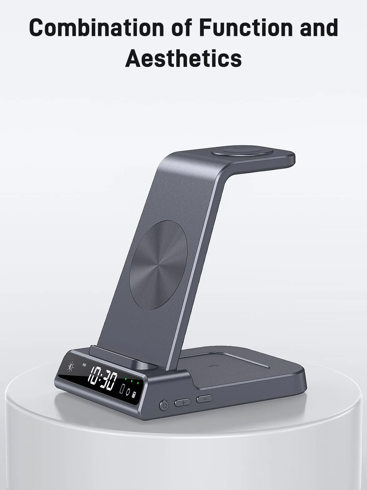 Bezprzewodowa ładowarka do Samsung Galaxy S25 Ultra Watch 7 Ultra, ładowarka Samsung Galaxy Watch 6 5, 3 w 1 stacja ładująca do telefonu z systemem Android do-S24 Z Flip 6 Buds Pro 2 (szary)