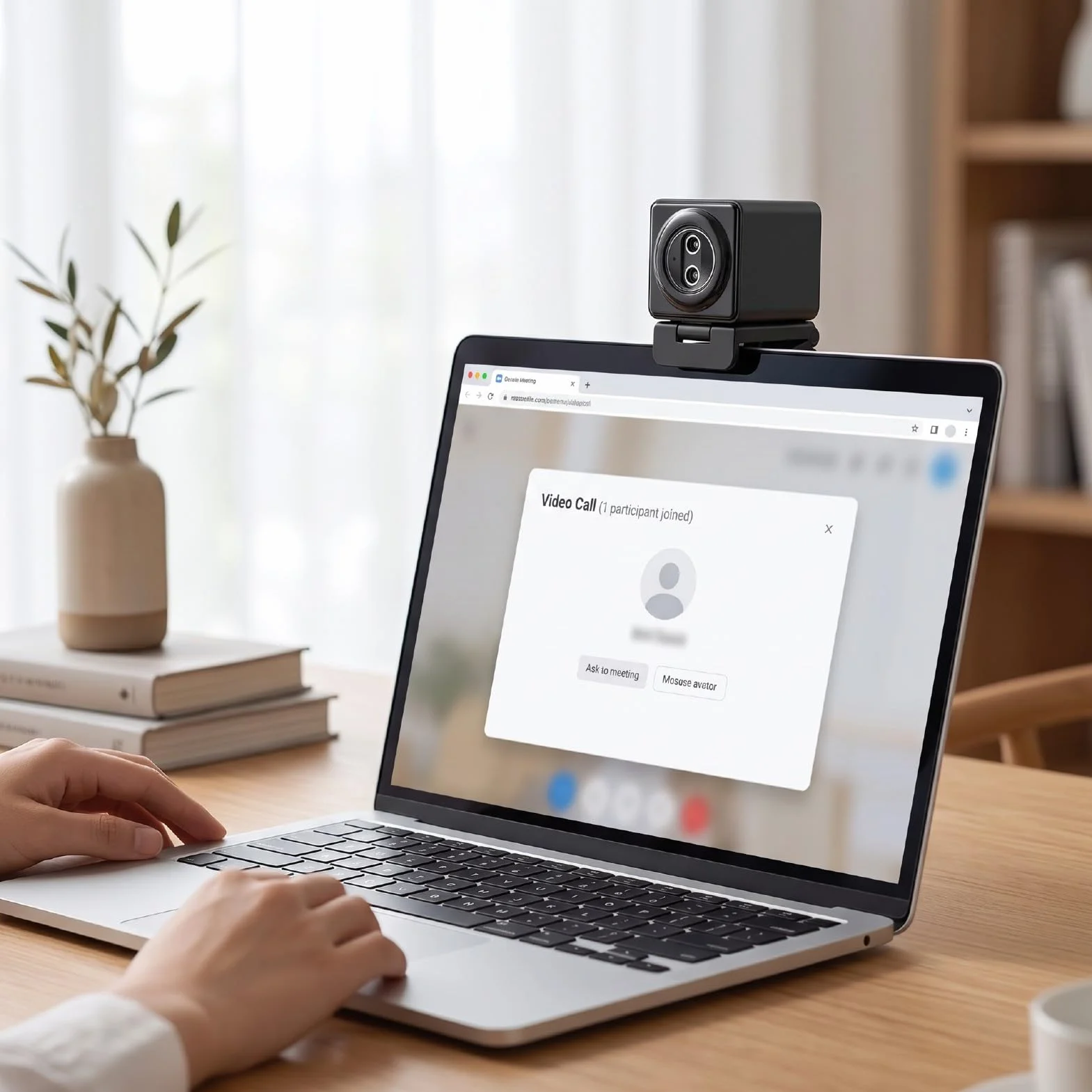 ZJchao Kamera Internetowa Plug and Play z Pilotem, Czujnik CMOS 4K, Szeroki Kąt 110°, Mikrofon z redukcją Szumów do Wideokonferencji, Transmisji na żywo, Nauczania Online (BLACK)