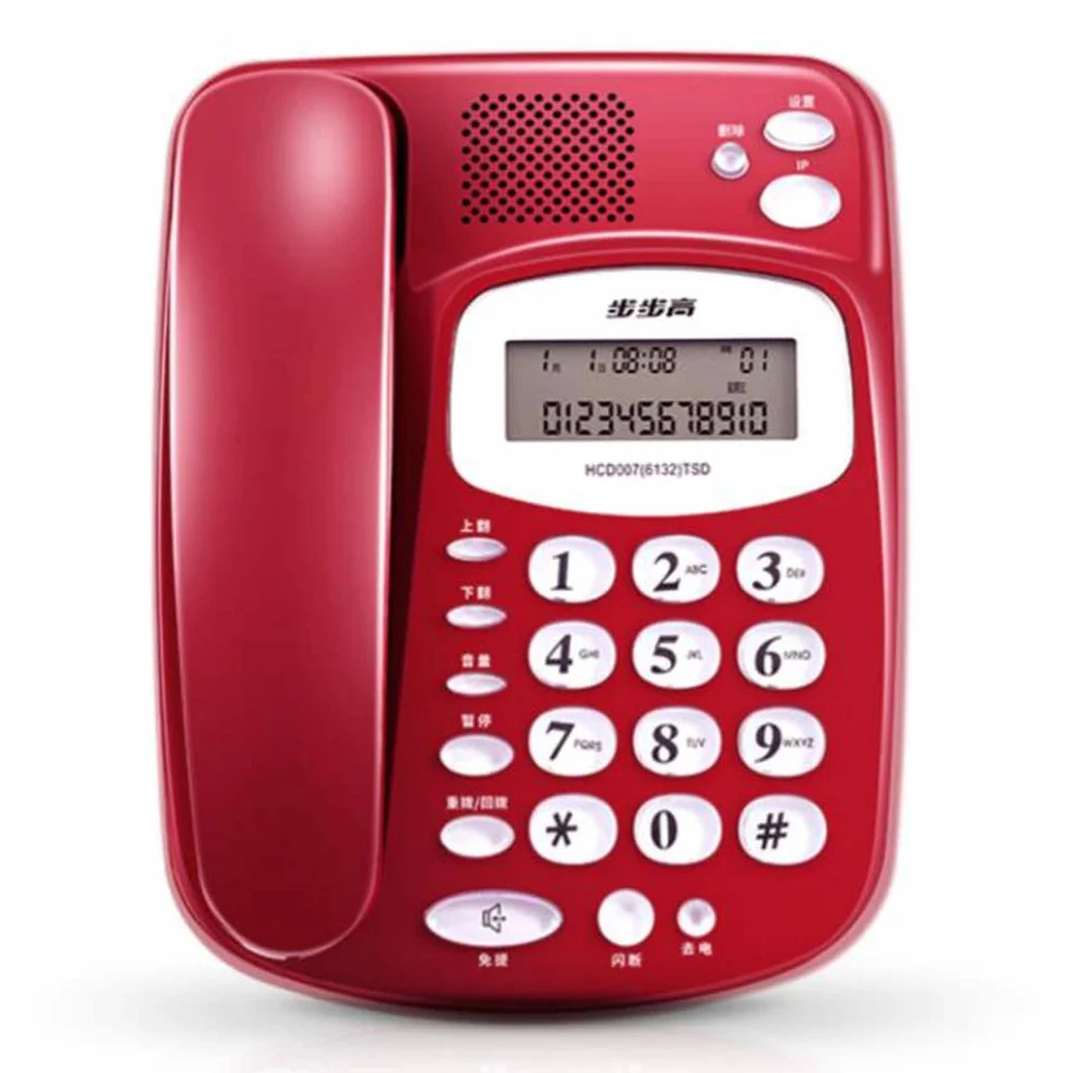Telefon stacjonarny przewodowy Telefon stacjonarny Biuro w domu Telefon stacjonarny Duży dzwonek Przycisk podświetlenia Domowy klasyczny telefon stacjonarny Domowy telefon przewodowy, Telefon stacj